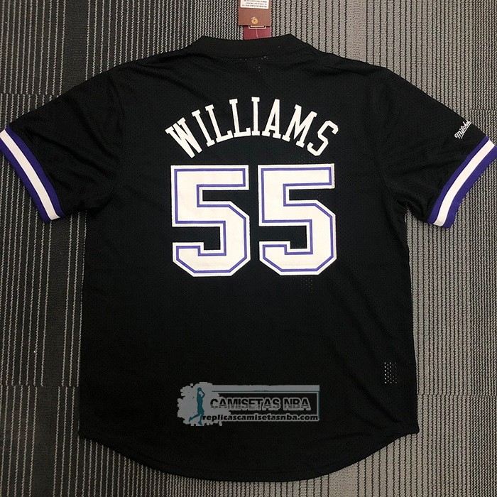 Camiseta Manga Corta Sacramento Kings Jason Williams NO 55 Negro